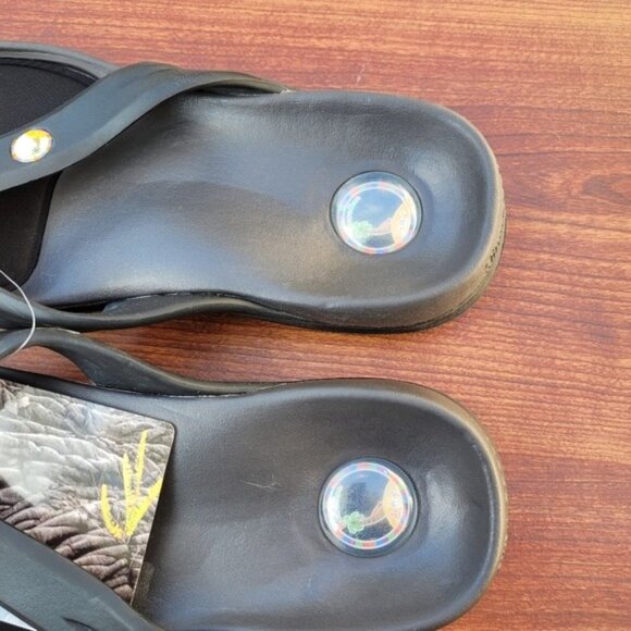 Hawaiian Jellys Ultra Comfort O'o Black Lava  Unisex Flip Flop Sandal Sz… - Picture 5 of 16